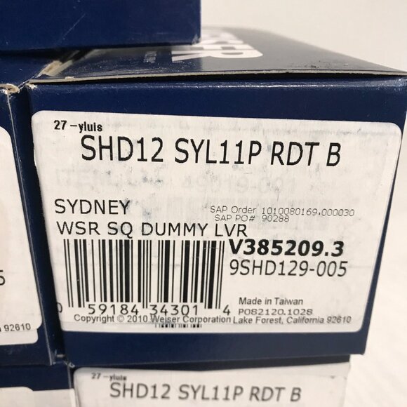 Weiser Lever Door Handle 12SYLR11P Sydney Round Dummy Venetian Bronze - Picture 3 of 5